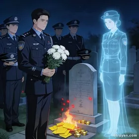 Bó Cúc Họa Mi Trước Bia Mộ