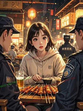 Cảnh Sát Và Cô Vợ Ăn Đồ Nướng Lúc Nửa Đêm